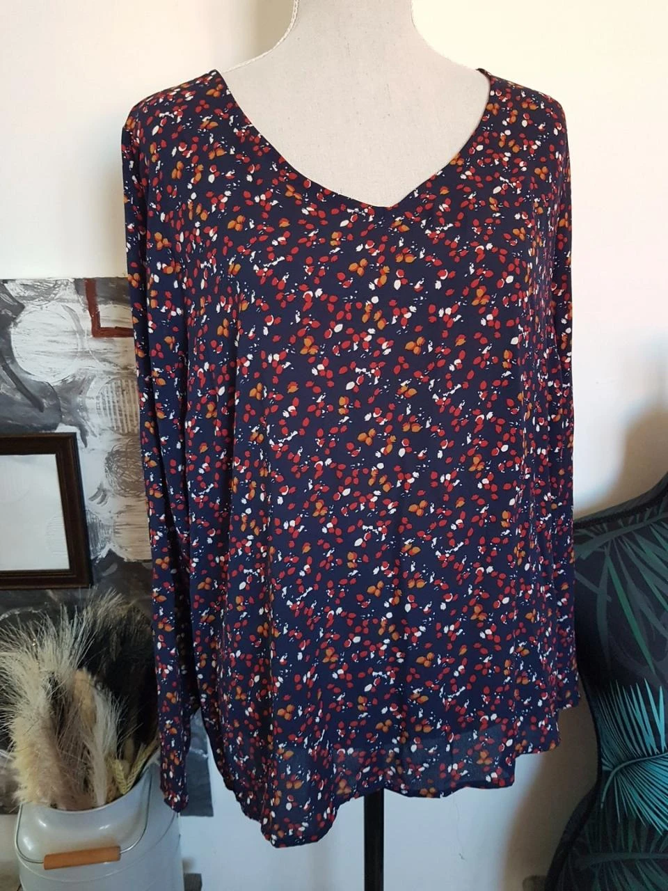 🌸 Blouse fluide multicolore vaporeuse - Taille 42/44 ✨